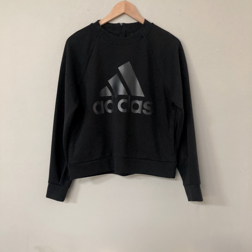 Adidas matte black hoodie